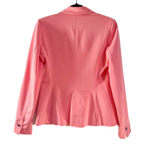 NWT ZARA Blazer Blush Pink Salmon Pink Single Button Closure Women's Size 4 - Picture 4 of 8